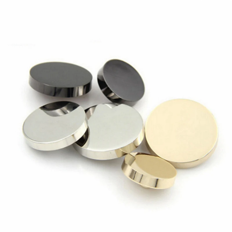 10 Pcs Round Metal Buttons Round Shirt Clothes Jacket Gold Silver Color Buckle Crafts Handwork DIY Sewing Accessories botones