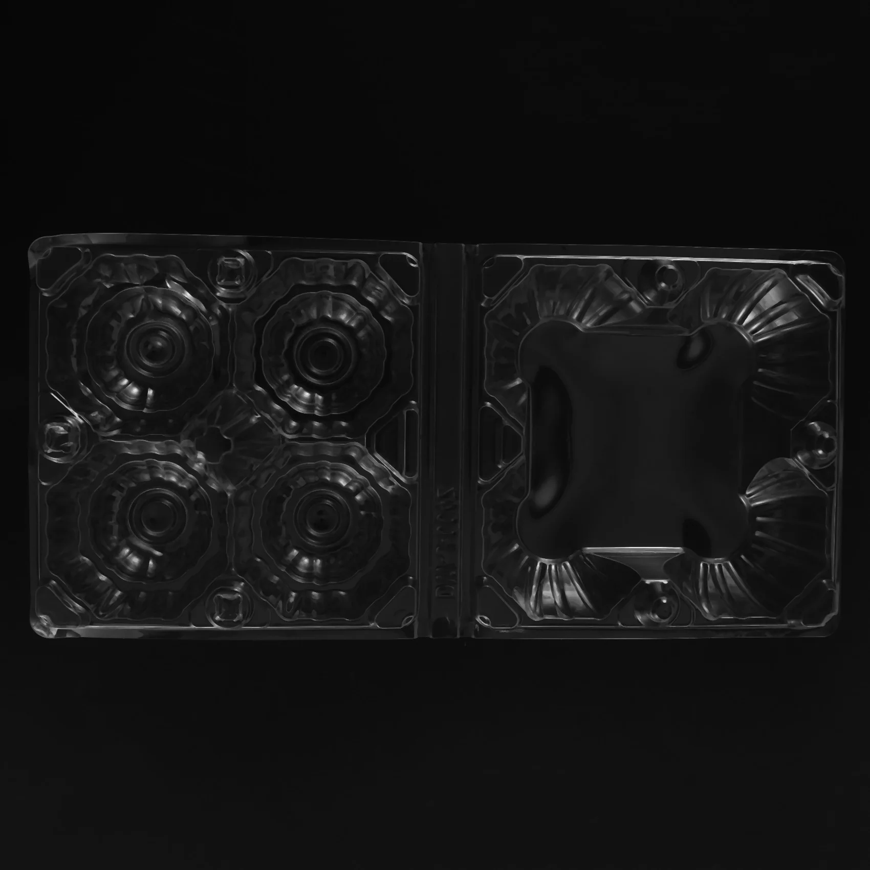 AB11-100Pcs Plastic Egg Cartons Bulk Clear Chicken Egg Tray Holder For Family Pasture Chicken Farm Business Market- 4 Grids