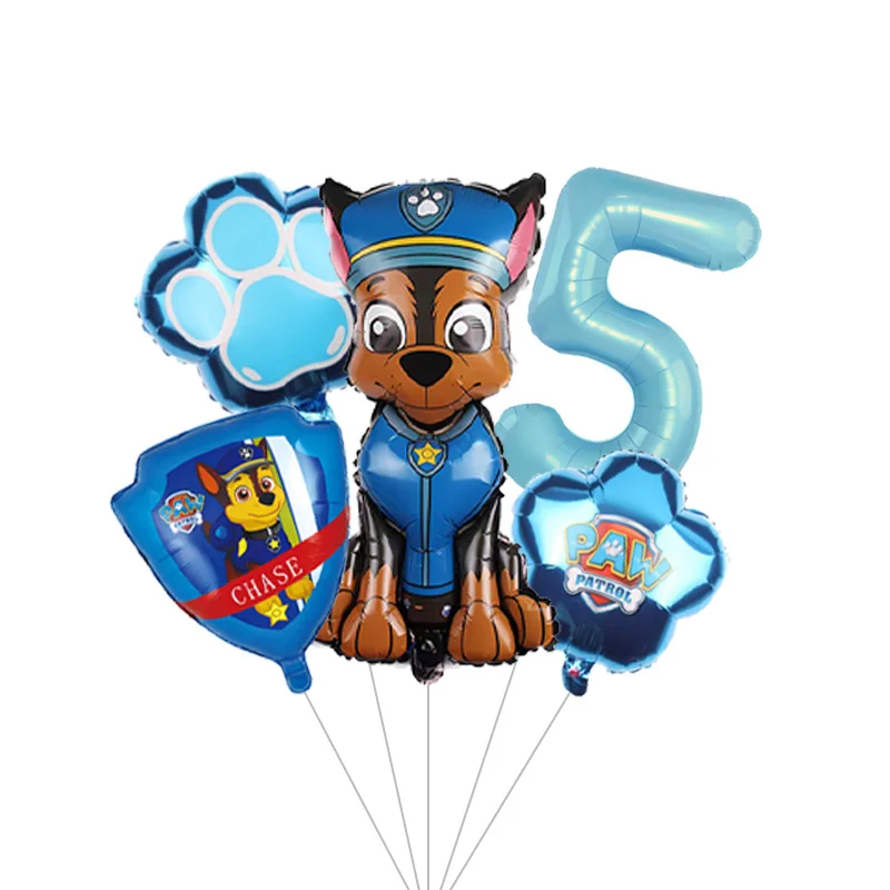 Kids Paw Patrol Themed Latex Balloon Chain Set Cartoon Figure Foil Balloons Birthday Party Decor Globos view 6