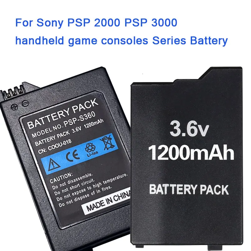 

Psp S360 3.6V 1200mAh Rechargeable Lithium Ion Battery Replacement for Sony Psp2000 Psp3000 PSP 2000 3000 PSP-S110 Game Console