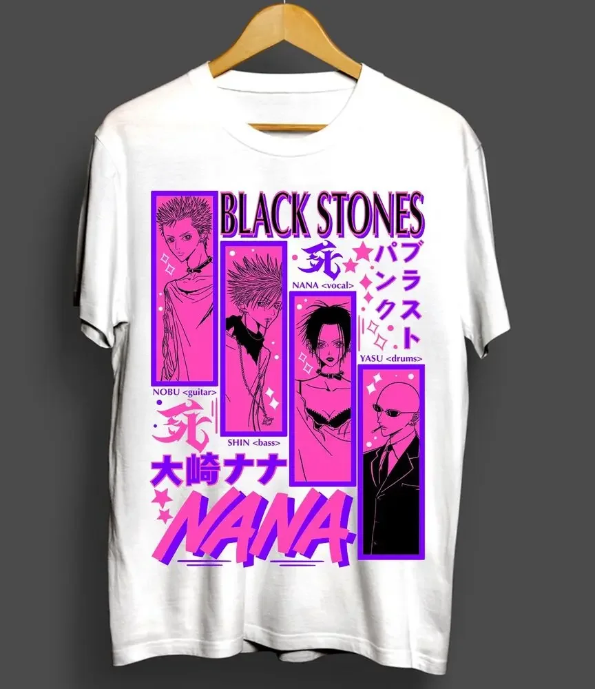 Nana Osaki T-Shirt Black Stones Girl Kawaii Manga Anime Graphic Shirt All Size
