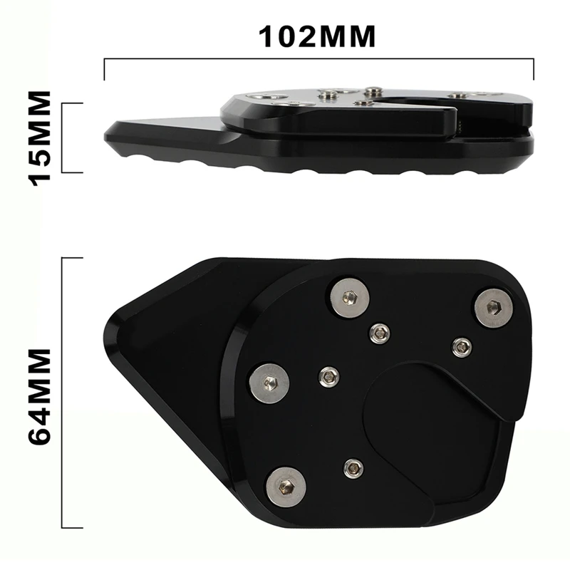 

New_Motorcycle Kickstand Side Stand Extension Plate for HONDA Red