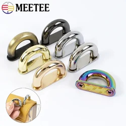 2/4/10/20Pcs Metal Arch Bridge D Ring Bag Strap Hanger Buckles Screws Wallet Chain Connector Hooks Clasp DIY Leather Accessories