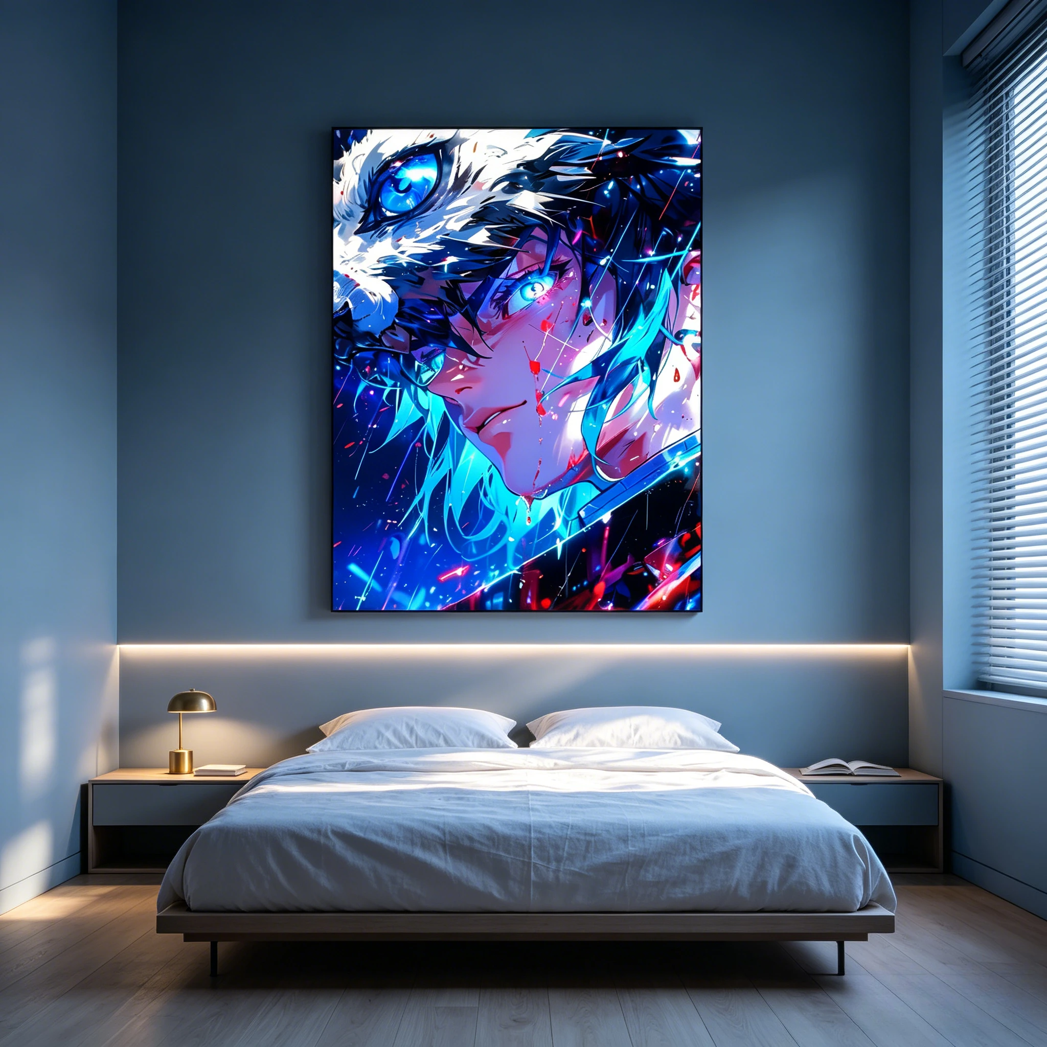 500/1000/1200/2000 PCS Jigsaw Puzzles Anime Blue Eyes Battle Figure Family Activity Game for Bedroom Home Decor Gift Frameless