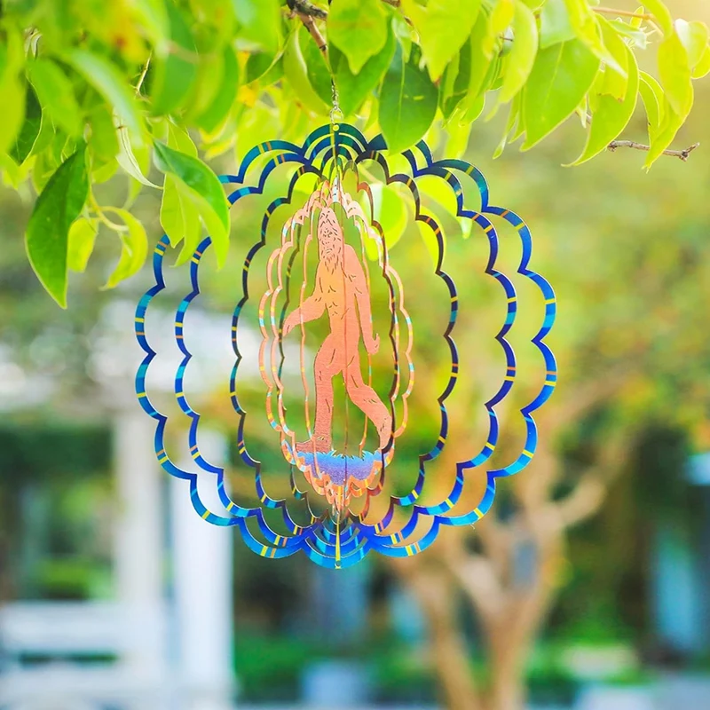 Spinner angin untuk wanita, pemutar angin gantung 3D 12 inci untuk dekorasi luar ruangan, seni halaman, dekorasi taman