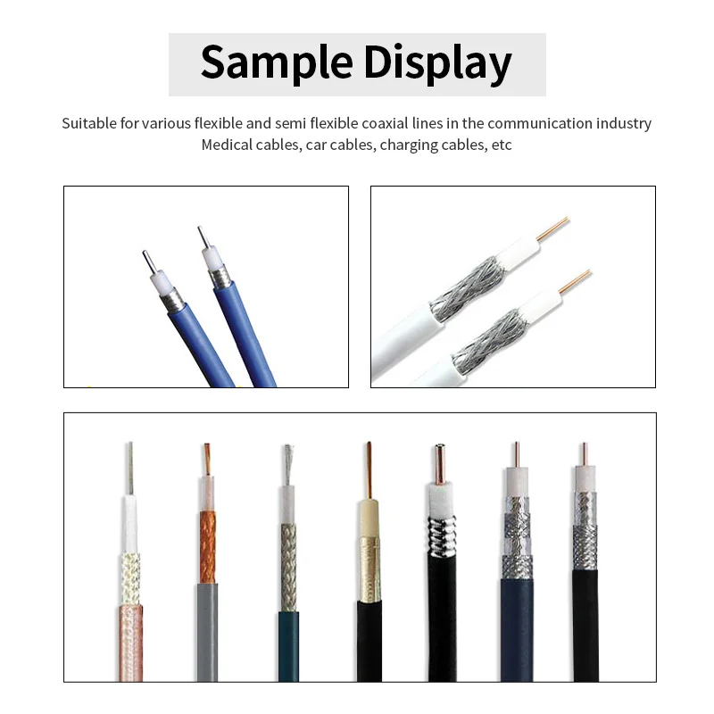 Automatic Coaxial Wire Stripping Machine Stripping Outer Diameter 1.5-19mm Peeling Length 0.1-100mm for Signal Shielding Cable