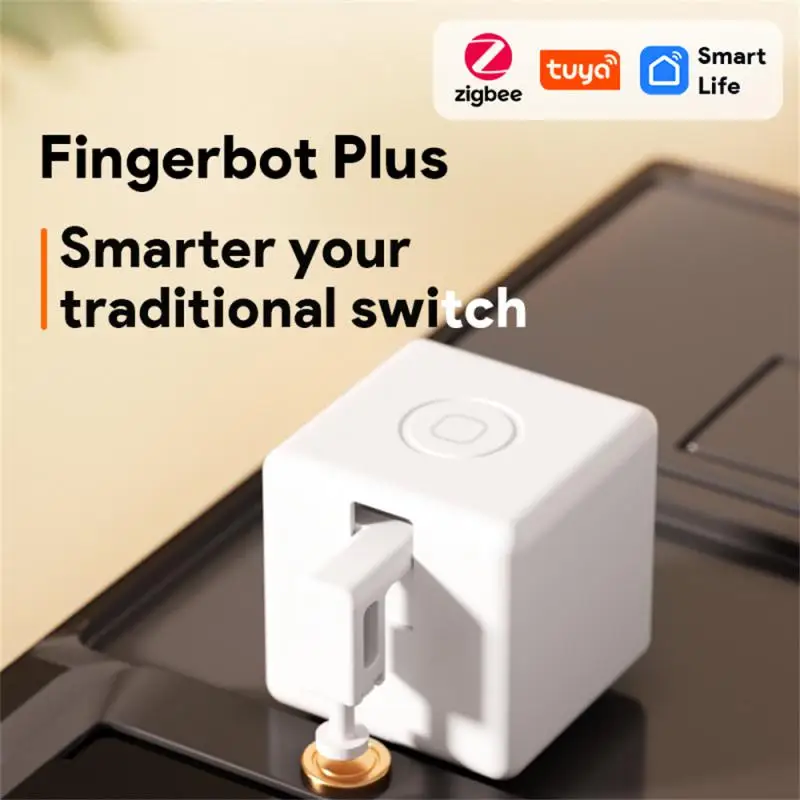 Tuya Zigbee Fingerbot Plus Interruptor Inteligente Bot Fingerbot Plus Botão Pusher Casa Inteligente Vida Inteligente Controle de Voz com Aplicativo