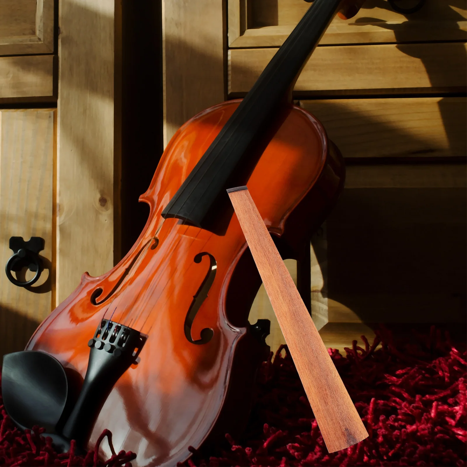 

Premium Rosewood Violin Fingerboard 4/4 Solid Wood Fretboard Replacement For Violin Parts Accessories Durable Crack Resistant