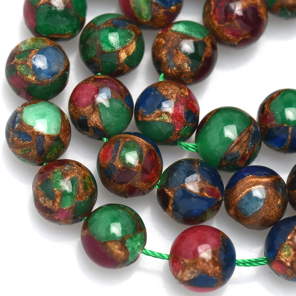 Natural Colorful Nepal Stone Round Loose Beads For Jewelry Making DIY Bracelet Necklace 6/8/10/12 mm