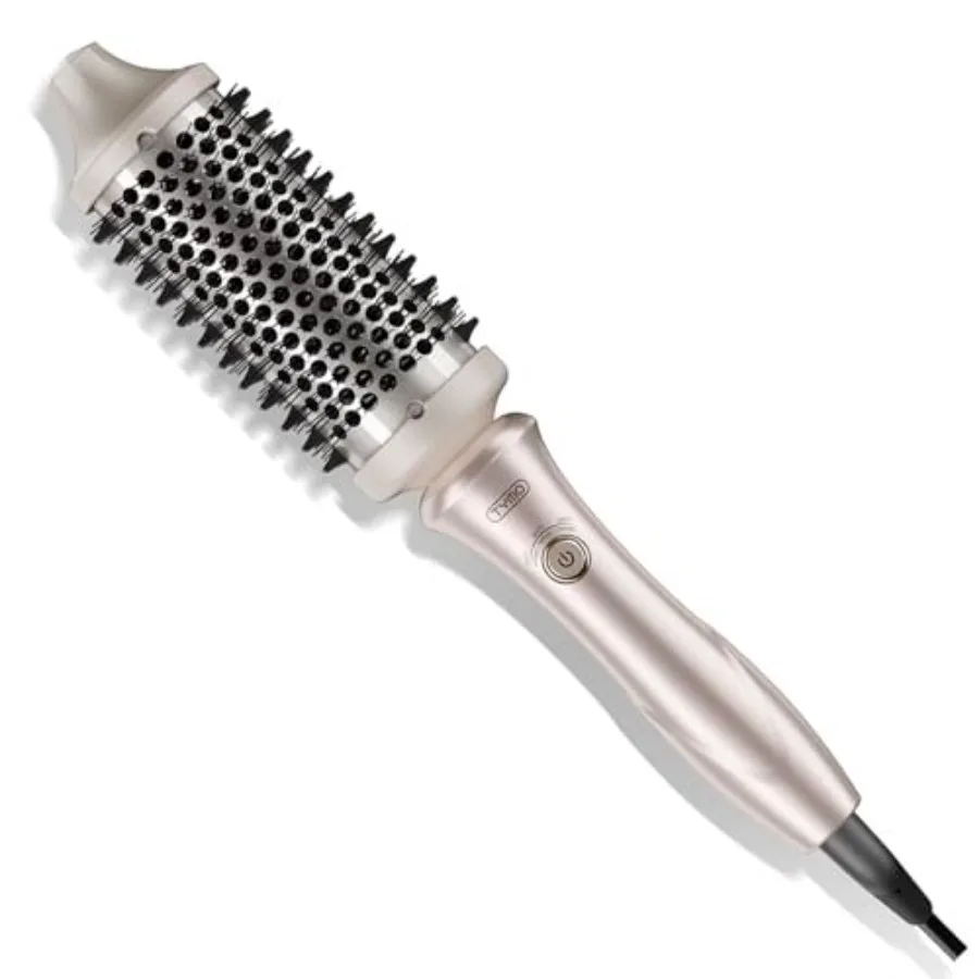 2.0 Thermal Brush Curling Brush - STYLUX 1.7" Blowout Volumizer with Flexi-Fit for Hair Straightening, Heated Round Styler Tool
