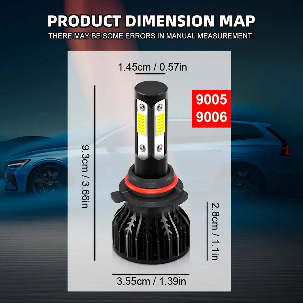 For Toyota For Camry (2007-2014), LED Bulbs, High Beam Low Beam+Fog Lights With Cooling Fan, Easy Install