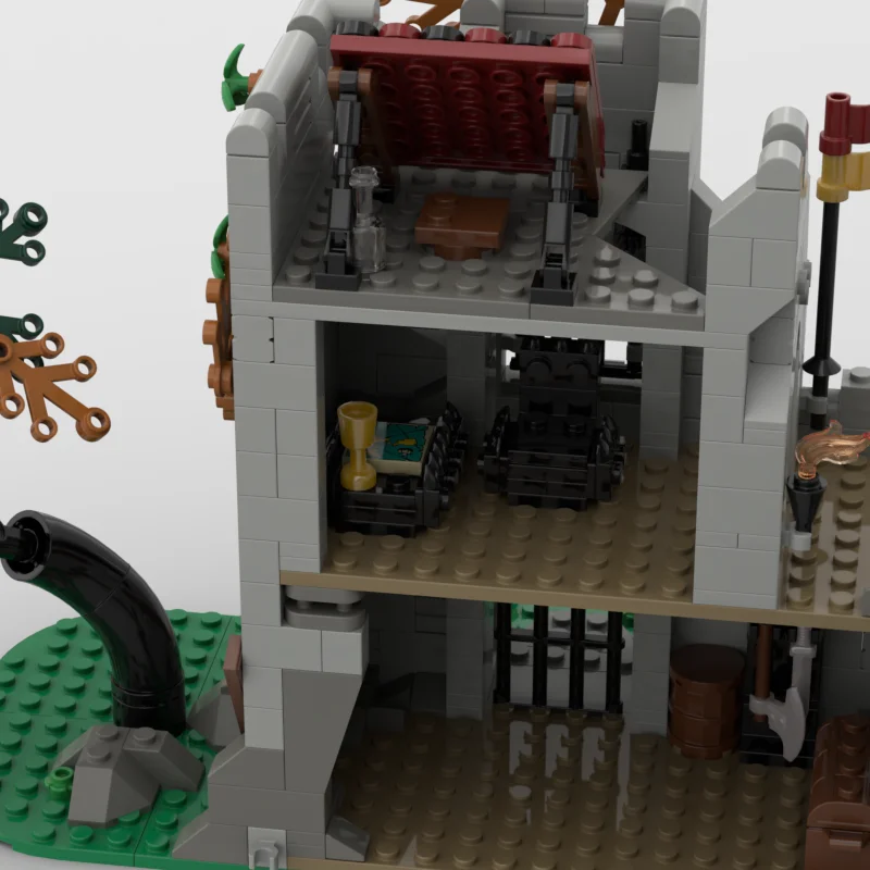 نموذج قلعة المهجور من العصور الوسطى MOC - مكعبات بناء لعبة تجميع الجسيمات الصغيرة - مناسبة لجميع عشاق التجميع. Cr #4