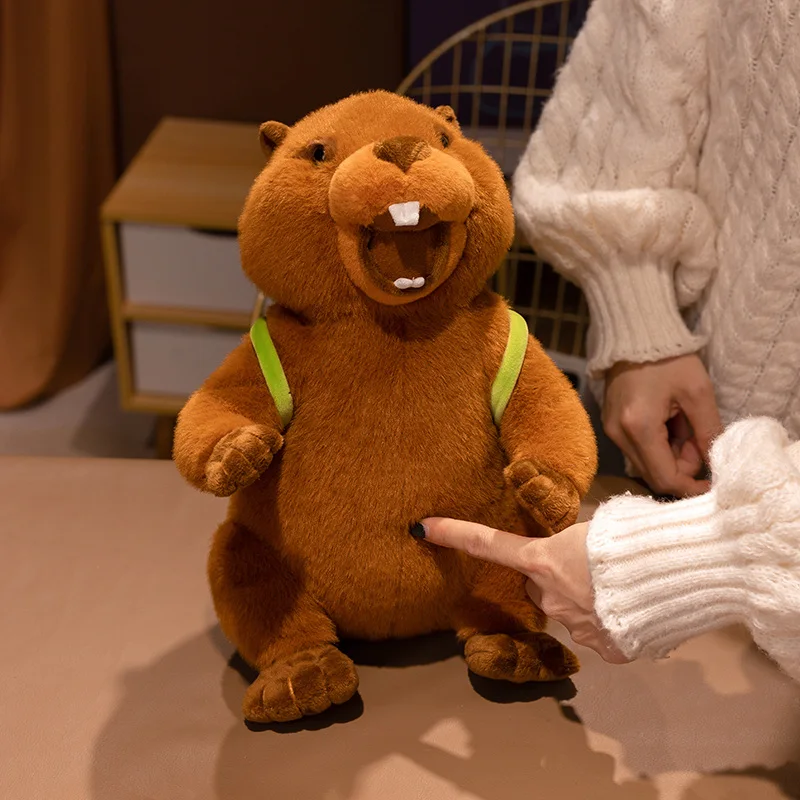 30cm realista marmota mochila animais brinquedos de pelúcia simulação marmota boneca de pelúcia recheado criança aniversário presente criativo casa escritório decoração