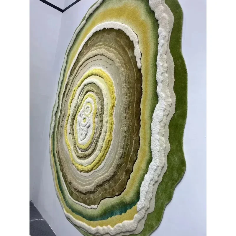 

Modern simple room handmade irregular shape carpet patchwork pattern cluster