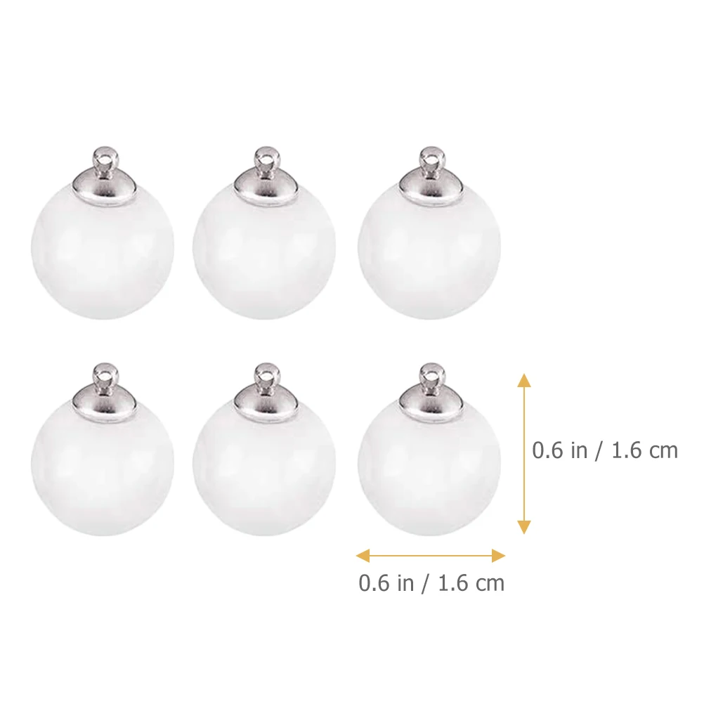 

10Pcs Glass Ball Charms Clear Mini Fillable DIY Pendants for Jewelry Making Necklace Bracelet Christmas Crafts