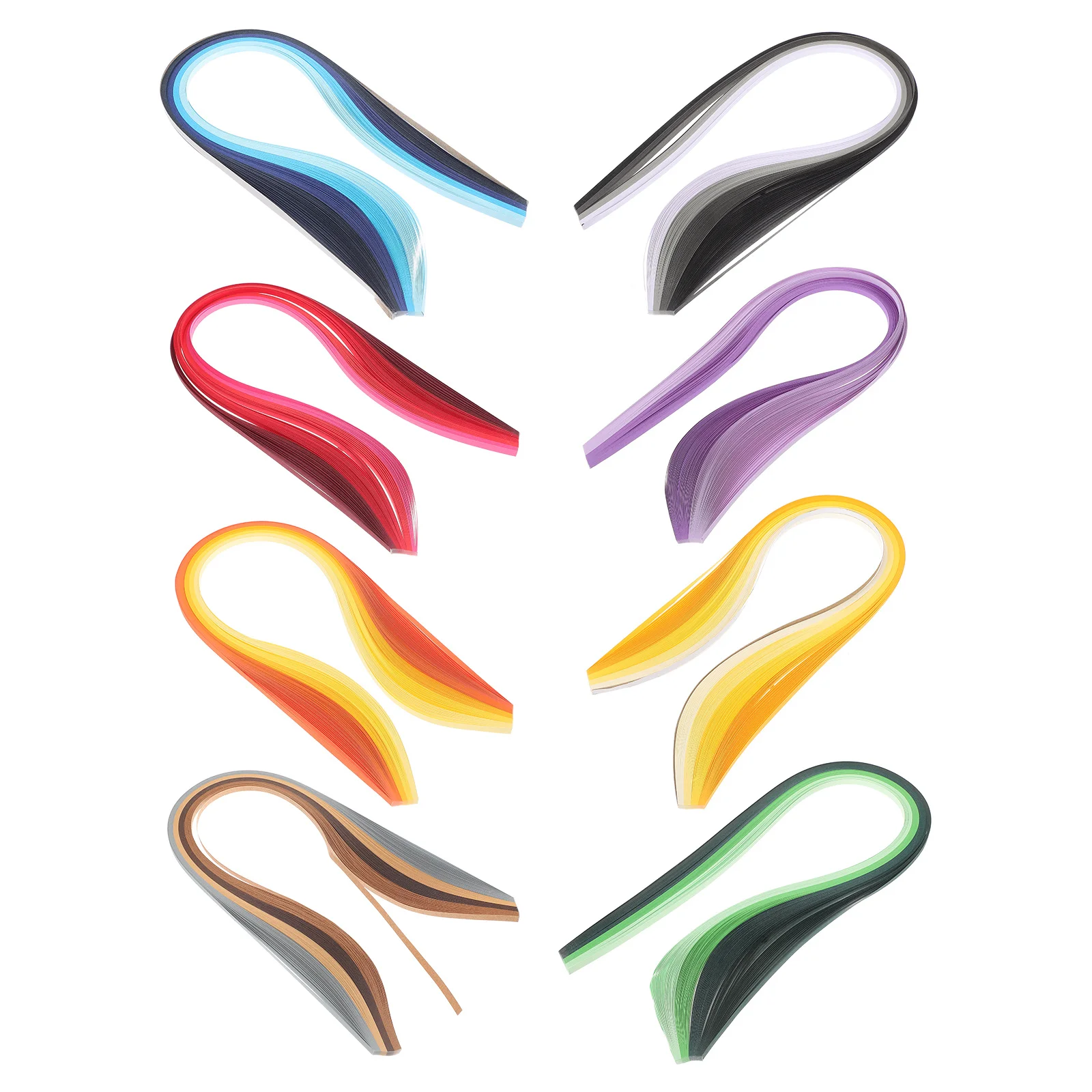 8 Bags Colorful Quilling Paper Strips Handicraft Material for DIY Cards Scrapbook Photo Decoration Craft Making Toolkit