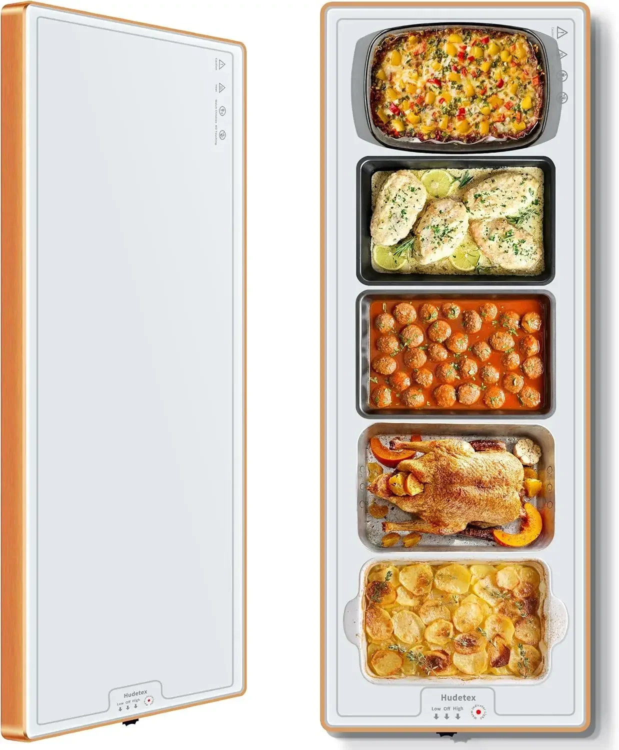 

Подогреваемый коврик для еды (сверхдлинный, 40"x12 дюймов), подогреваемые подносы для фуршетов, вечеринок и повседневного использования, подогреватель еды с контролем температуры, Full Su