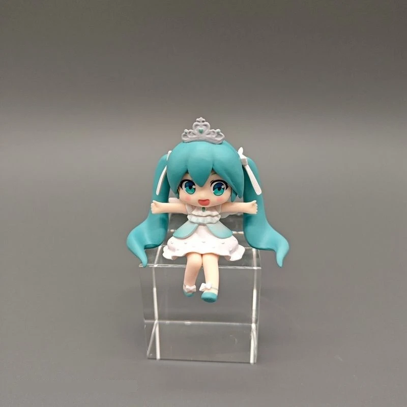 Anime Hatsune Miku Figure Sitting Series 15th Anniversary Cute Model Toy Gift Action Figure Cake  Ornament Car decoration model