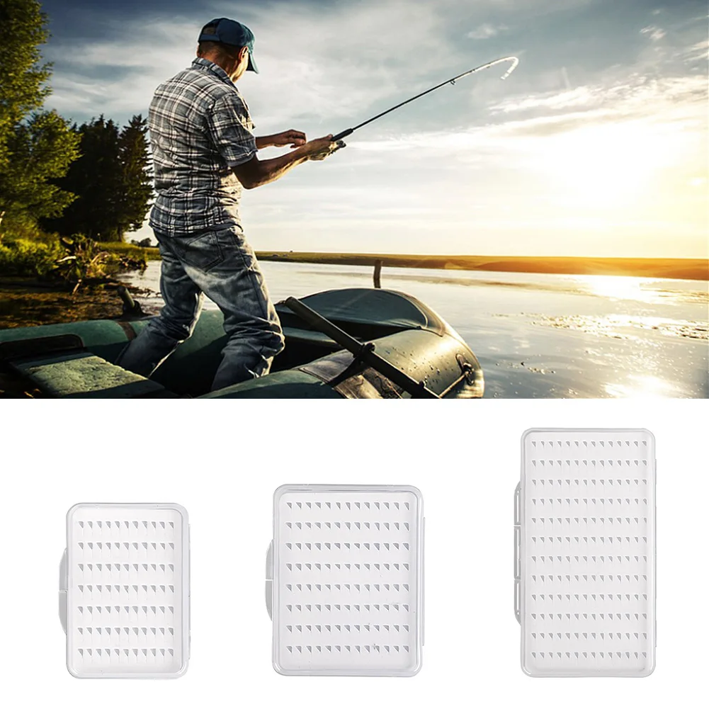 S/M/L Waterproof Fly Fishing Lure Bait Trout Flies StorageBox Case Container Transparent Ultra-thin Fly Hook Box Fishing Tackle