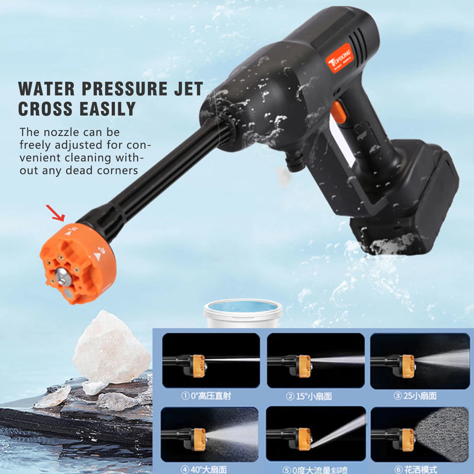 

New High Pressure Car Wash Spray Water Gun Portable Car Wash Powerful Pressure Cleaner Cleaning Foam Car Garden Spray Power Tool