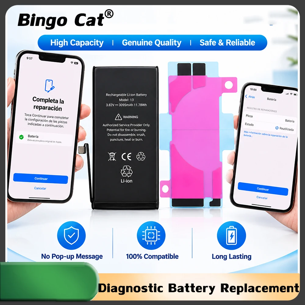 High Capacity Diagnostic Battery 100 Healthy No Pop Up Error Message for iPhone 12 13 mini 13pro 13promax 14 Pro Promax 15Pro