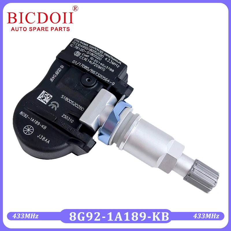 8G92-1A189-KB نظام مراقبة ضغط الإطارات لفورد جالاكسي (WA6) 1.6 1.8 2.0 S-MAX (CJ/WA6) 433MHz TPMS الاستشعار 8G921A189KB