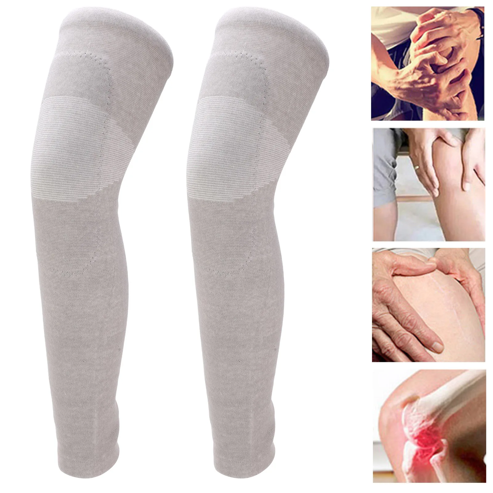 1 زوج الشتاء تدفئة الركبة الحرارية رشاقته الركبة كم وسادة هدفين للنساء الرجال المشتركة دعامة الركبة تدفئة الركبة الحرارية تدفئة الركبة #6