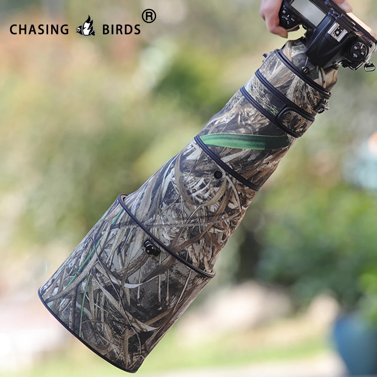 

CHASING BIRDS camouflage lens coat for NIKON AF-S 400mm F2.8 E FL ED VR elastic waterproof and rainproof lens protective cover