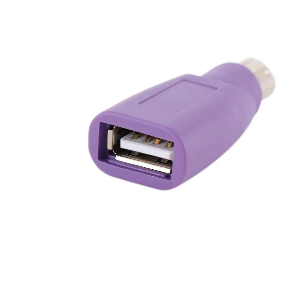Langlebiger PVC PS2 Male Mouse USB Female Computer Adapter Connector Converter