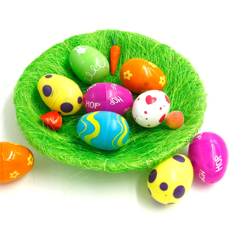 12 Toys Filled Easter Eggs Surprise Eggs Measure 2 Inches Great for Easter Eggs Hunt Easter Party Favors Supplies Pinata Gifts