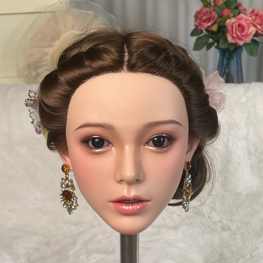 نموذج رأس أنثى جديد، مصمم لمصففي الشعر، يمنح لإنشاء تسريحات الشعر والمجموعات الذاتية، مصنوع من السيليكون، أنيق