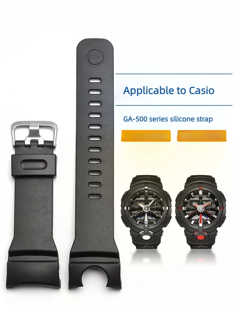 ل كاسيو G-SHOCK حزام ساعة اليد GA-500-1A GA-500 لينة الراتنج حزام الساعات الرجال الرياضة مقاوم للماء سيليكون المطاط سوار إكسسوارات