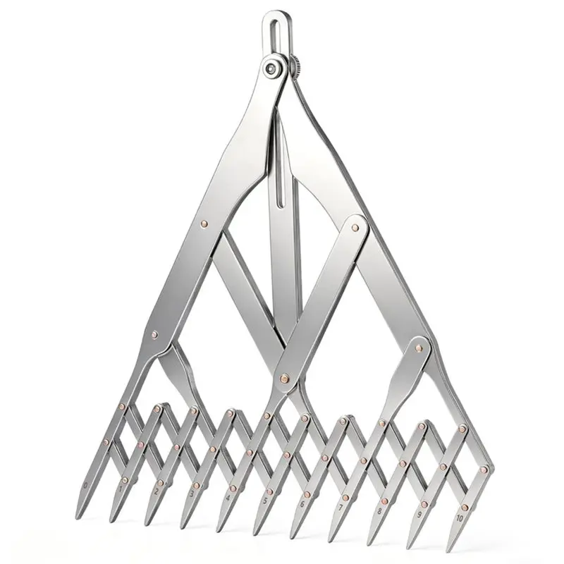 

ABYN-Equal Spacing Divider Tool 11 Teeth Leather Divider For Quick Marking, Perspective Grid And Bag Nail Layout