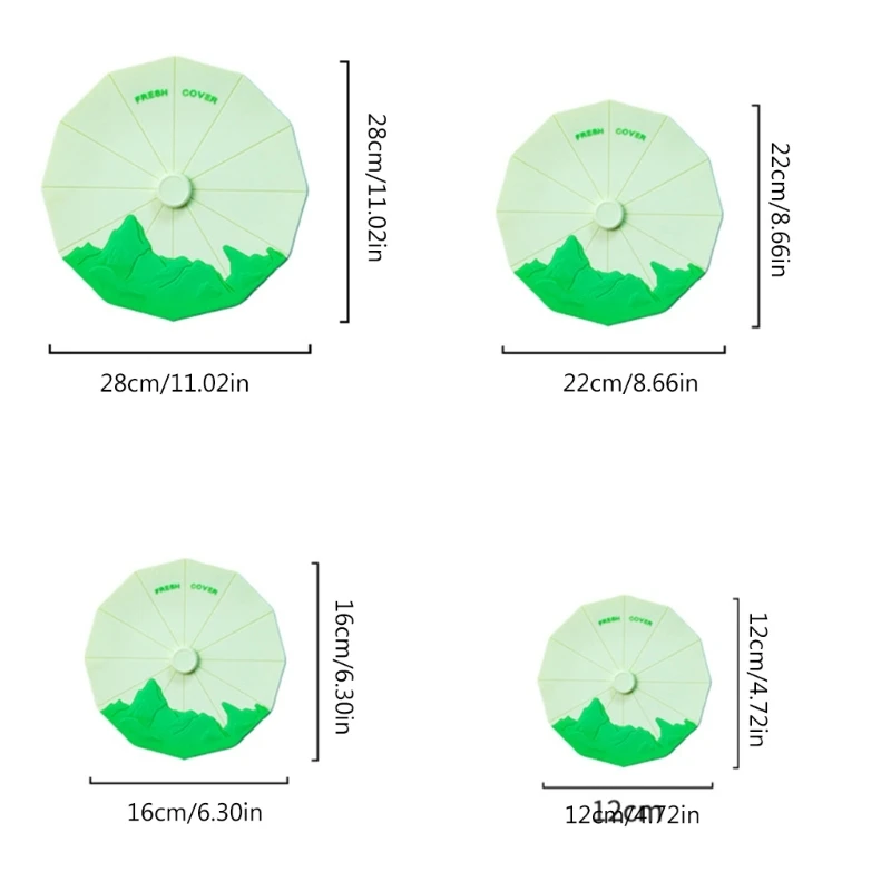 Set 4 coperchi per ciotole in silicone Copri alimenti resistenti calore Coperchi elasticizzati a prova perdite
