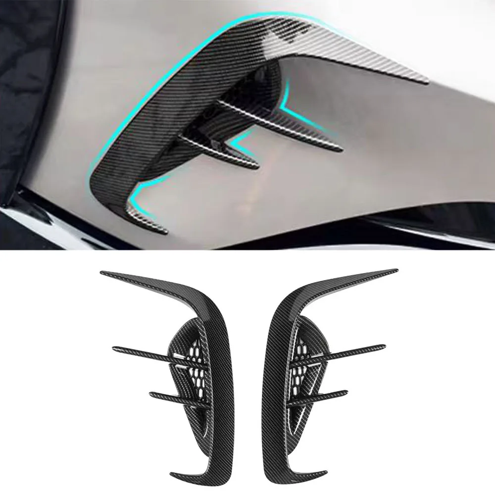 

For Xiaomi YU7 2025 Front And Rear Air Inlet Protective Covers Carbon Fiber Pattern Modification Appearance Anti-collision Strip