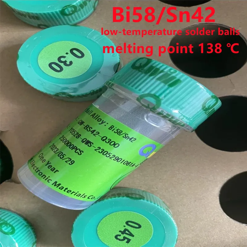 Qwin 250k 0.2 0.25 0.3 0.35 0.4 0.45 0.5 0.55 0.6 0.65 0.76 Leaded Solder Ball For BGA Rework Reballing Solder Ball repair tools