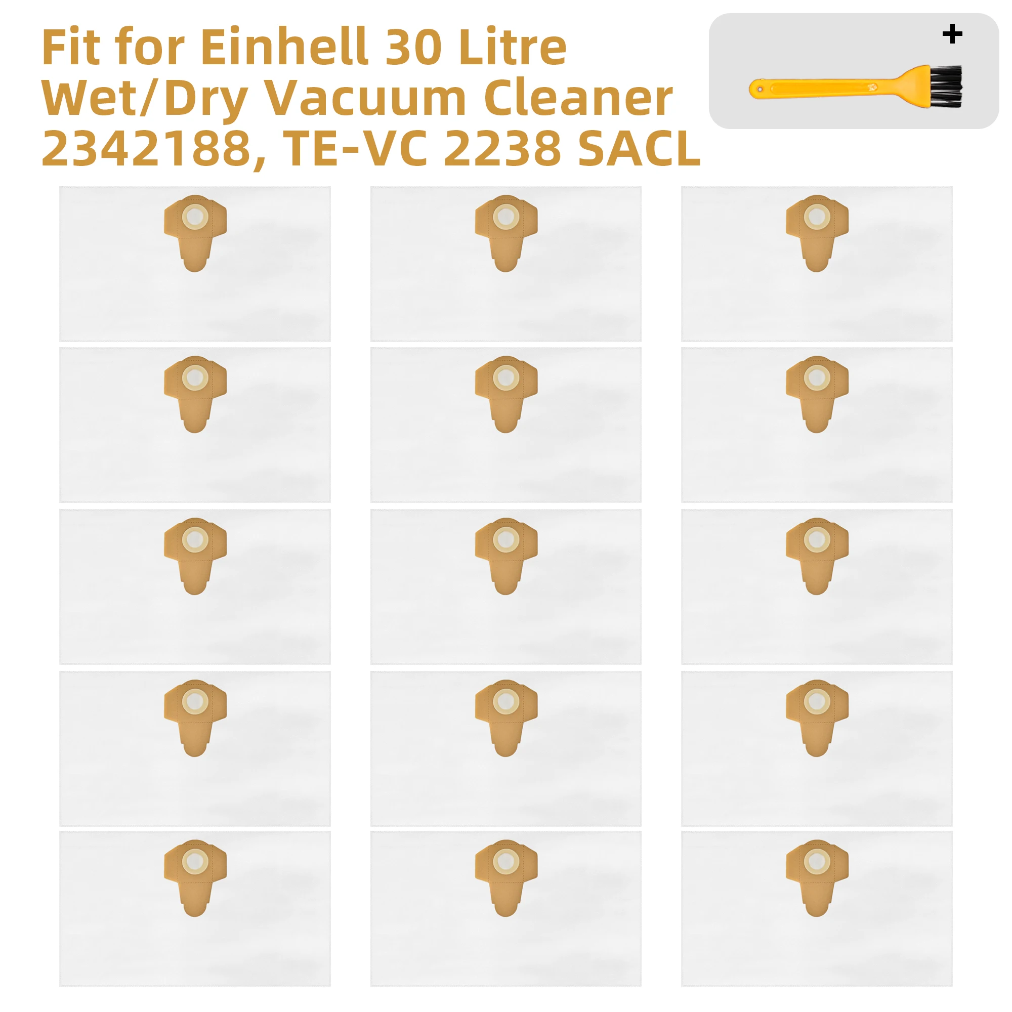 Staubsaugerbeutel 30/40 L Kompatibel mit Allen Einhell Staubsaugern I Geeignet für Einhell TE-VC 2340 Dirt Trapper Beutel