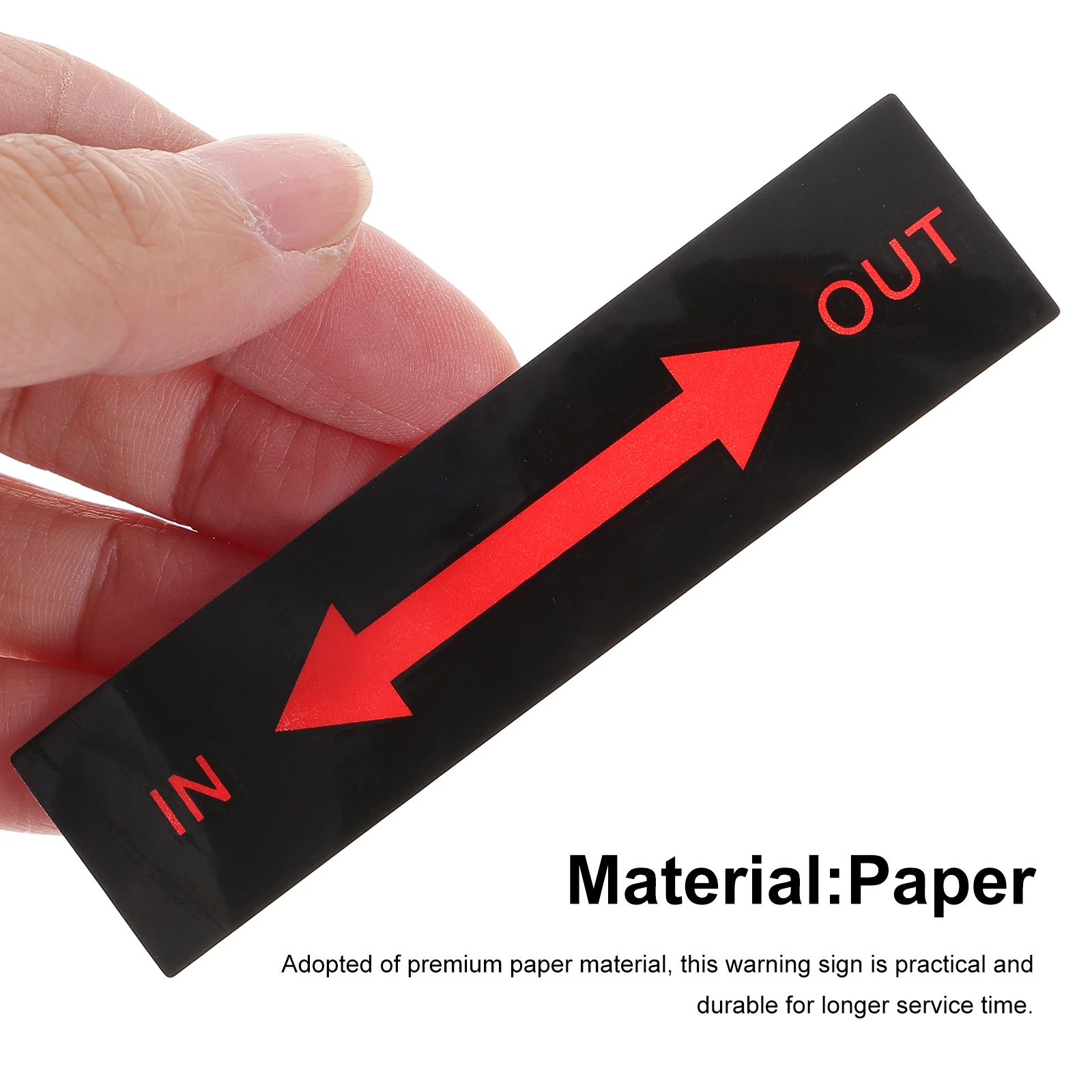 10 Pcs Arrow Indicator Sticker Industrial Warning Signs Safety The Paper Stickers Office