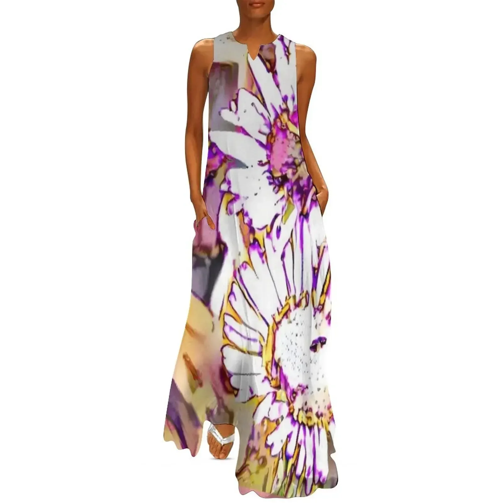 

Flower Abstract Avant-garde Computer Digital Art. Long Dress Dresses gala prom dresses 2025 Dress