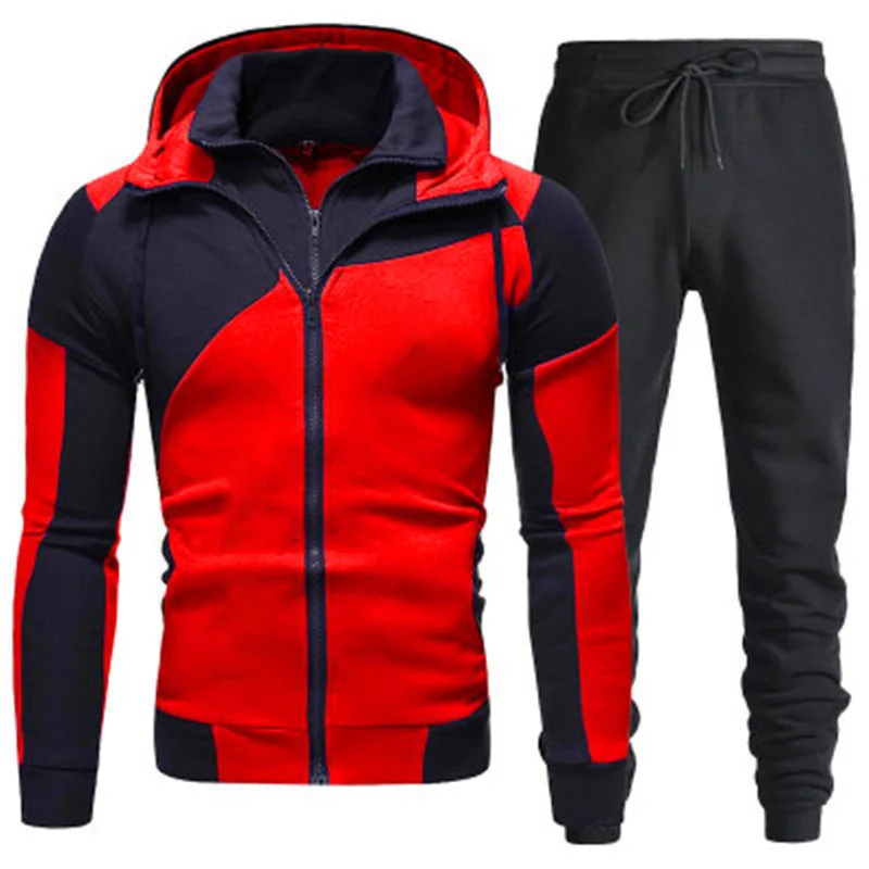 

2025 Men's Autumn Winter Tracksuit Zipper Hoodie and Pants 2 Piece Casual Sportswear Jogger Running Suit Fitness Sweatshirt