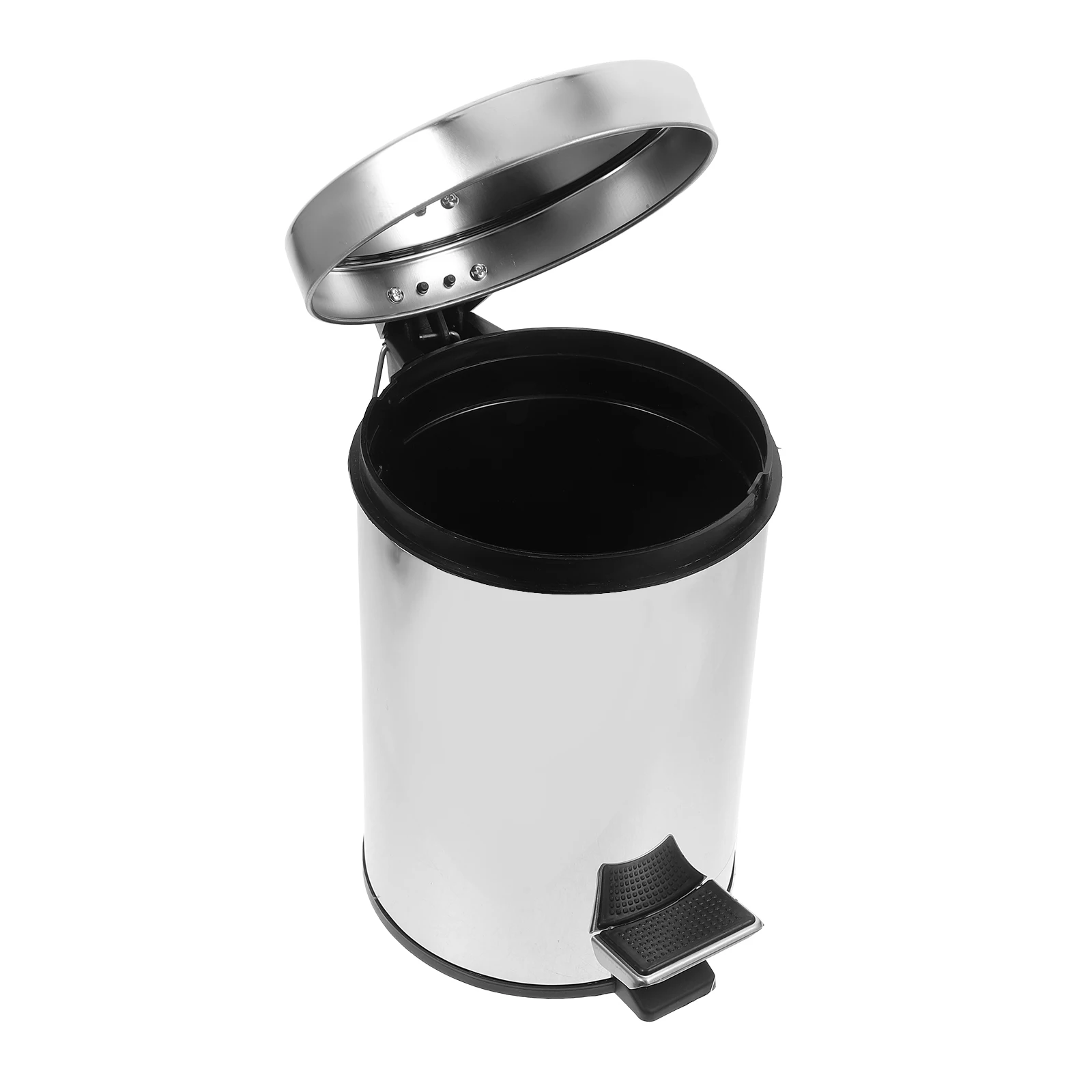 

3L Stainless Steel Round Descending Trash Can Garbage Bin For Kitchen Bathroom Patented Lid Technology Extra Strong