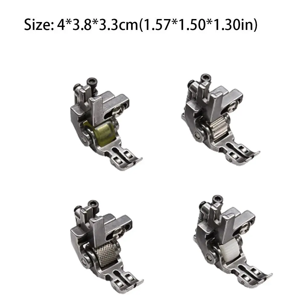 اسٹیل T3 رولر پریسر فٹ 4 اقسام رولر یونیورسل فٹ تنگ وہیل پریسر فٹ سایڈست بائیں اور دائیں