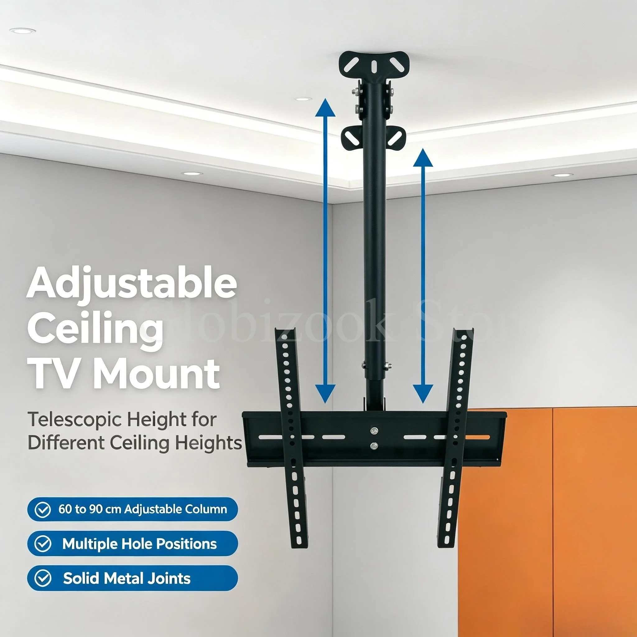 Soporte de techo para TV | 20-55 pulgadas, 50 kg, VESA 100x100-400x400 📺