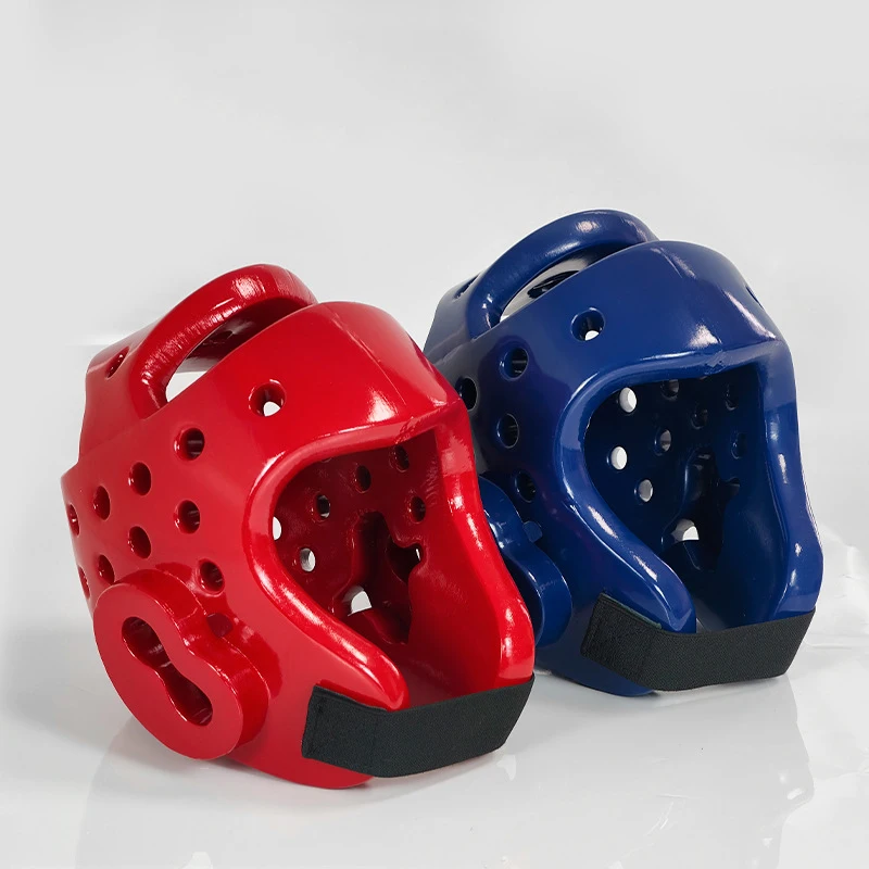 Taekwondo Helmet Red And Blue Head Guard NBR Foam Integrated Molding Universal Professional Competition Training Protective Gear