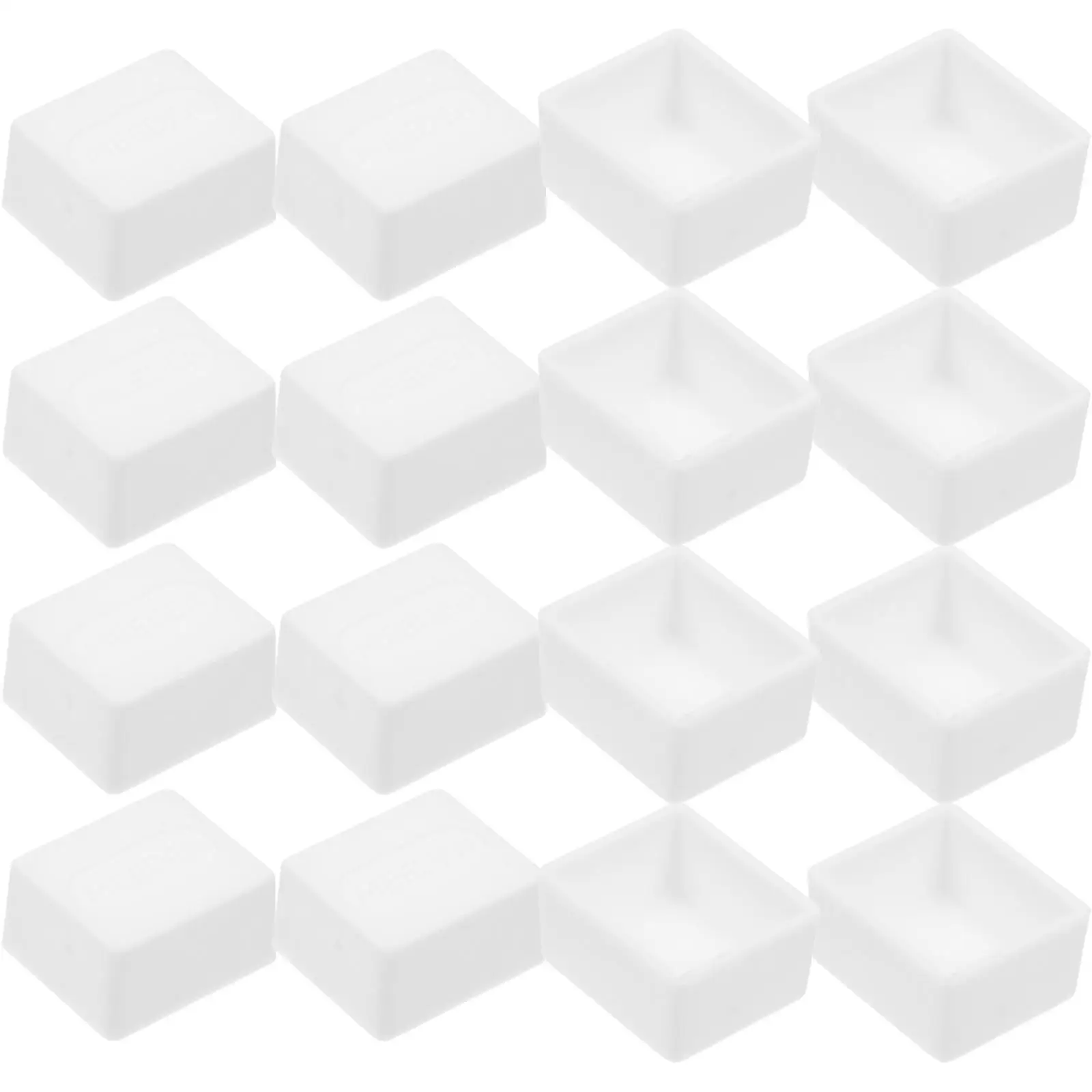 Caja de pintura vacía de 12 Uds., sartenes de acuarela, suministros de dibujo de viaje de plástico blanco DIY, reutilizable, limpieza segura para estudiantes