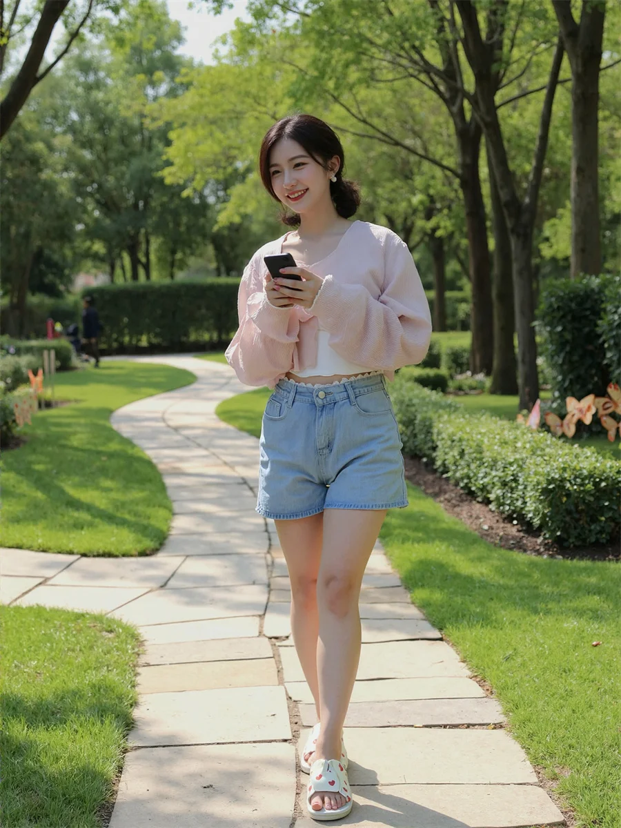 반바지 여성용 하이 웨이스트 경량 미들 비치 위장 여성용 클래식 스팽글 의상 Ruffles Femme