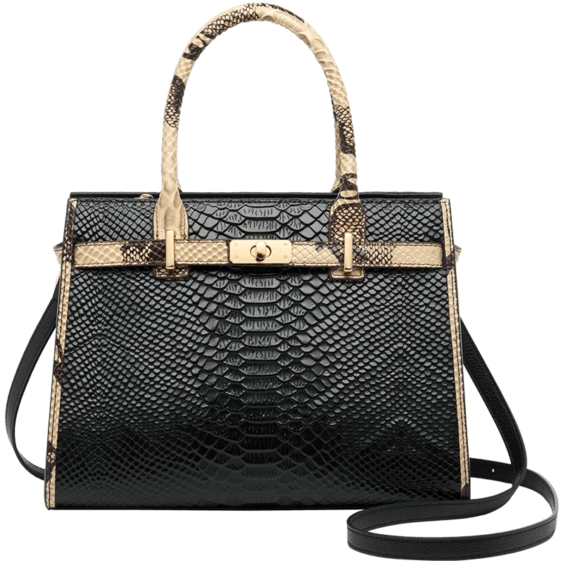 ZOOLER Brand Original Single Shoulder Bag Business Women  Black Animal Pattern Purses High End#YC350