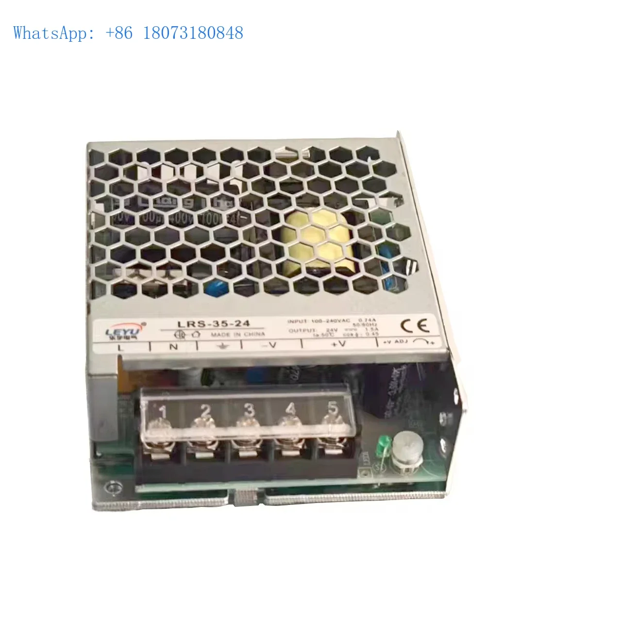 LRS-35-24 Single Output 35W 24V Adjustable Mode Switching Power Supply for LED & Light 5A Current 220V Input & 50W Output Power