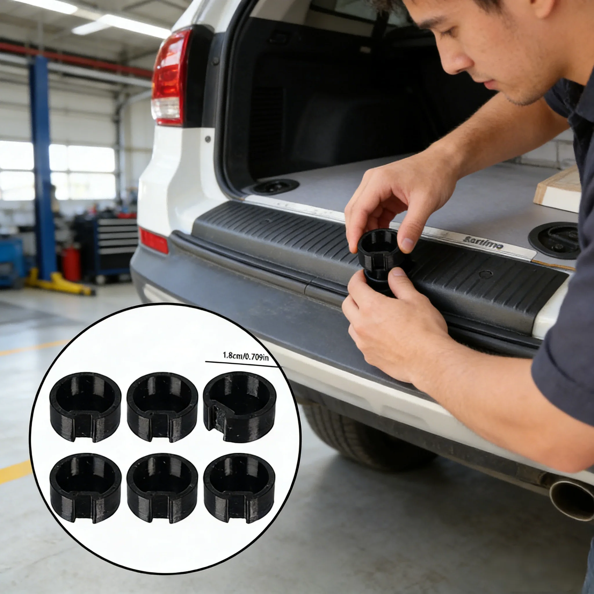 6pcs Motorhome Boot Lid Trim Cap Screw Cap Door Bottom Cover Cap  For Volkswagen T5 T6 T6.1 Boot Lid Accessories