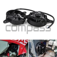 Ventilador de refrigeración para motocicleta, radiador de motor de 200cc, 250cc, 300cc, ATV, enfriador de aceite cuádruple, radiador de agua eléctrico de 12V